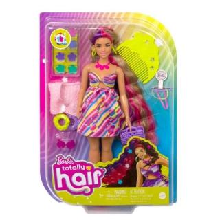 Barbie Totally Hair blond/růžové vlasy - MATTEL