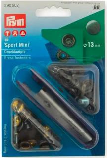 PRYM Knoflík stiskací Sport Mini 13mm - černý