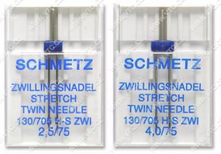 SCHMETZ Dvojjehla 705 H-ZWI STRETCH 75/2,5-4,0