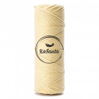 Bavlněná šňůra KaFanta Premium 3PLY 2mm - vanilla