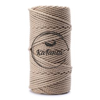 Bavlněná šňůra KaFanta Premium 3PLY 3mm - dark beige