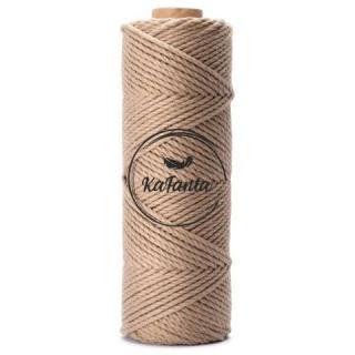 Bavlněná šňůra KaFanta Premium 3PLY 3mm - mokka