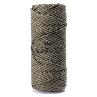 Bavlněná šňůra KaFanta Premium 3PLY 5mm - khaki