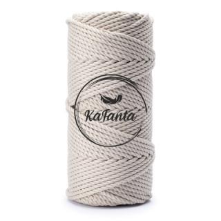 Bavlněná šňůra KaFanta Premium 3PLY 5mm - sand beige