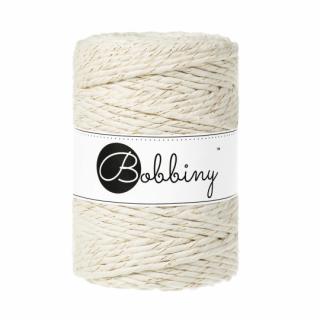 Bobbiny Macrame XXL 5mm - natural se zlatou nitkou