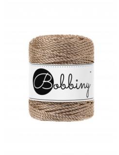 Macrame Bobbiny 3PLY regular metalic champagne