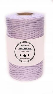 Macrame příze KaFanta 2mm/60m - světle fialová