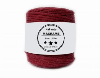 Macrame příze KaFanta 3mm/200m - bordó