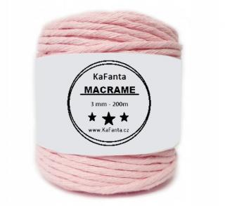 Macrame příze KaFanta 3mm/200m - růžová