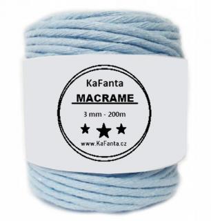 Macrame příze KaFanta 3mm/200m - světle modrá