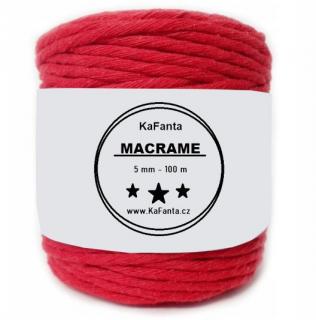 Macrame příze KaFanta 5mm/100m - červená