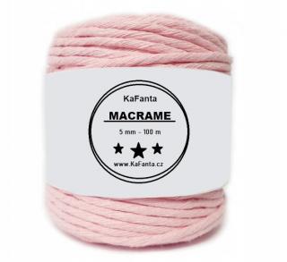 Macrame příze KaFanta 5mm/100m - růžová