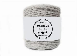 Macrame příze KaFanta 5mm/100m - šedá