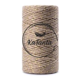 Macrame příze KaFanta PREMIUM 2mm/50m - beige gold