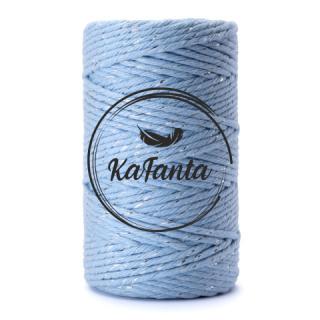 Macrame příze KaFanta PREMIUM 2mm/50m - blue silver