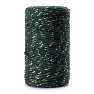 Macrame příze KaFanta PREMIUM 2mm/50m - green gold