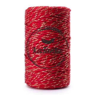 Macrame příze KaFanta PREMIUM 2mm/50m - red gold