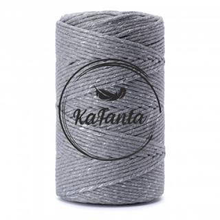 Macrame příze KaFanta PREMIUM 3mm/100m - grey silver