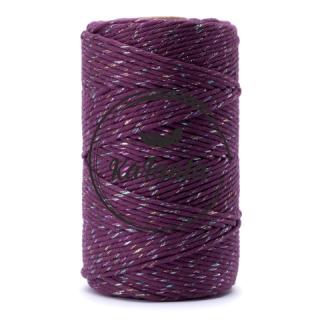 Macrame příze KaFanta PREMIUM 3mm/100m - plum rainbow