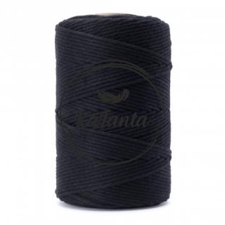 Macrame příze KaFanta PREMIUM 3mm/100m - pure black