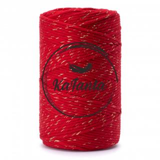 Macrame příze KaFanta PREMIUM 3mm/100m - red gold