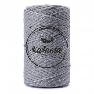 Macrame příze KaFanta PREMIUM 3mm/200m - grey silver