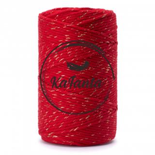 Macrame příze KaFanta PREMIUM 3mm/200m - red gold