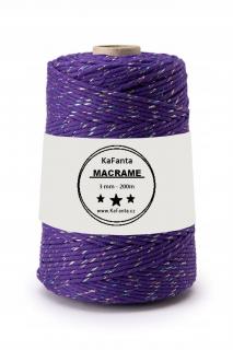 Macrame příze KaFanta PREMIUM 3mm/200m - violet rainbow