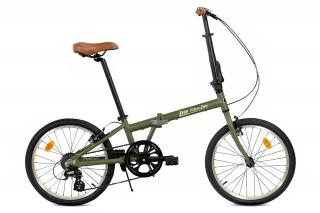 Skládací kolo FabricBike  7-rychlostní - zelené Blatníky: Bez blatníků