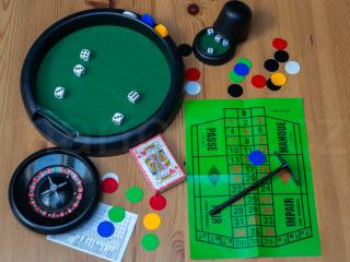 Ruleta set s žetony, kartami a kostkami - sada 3 her