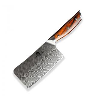 čínský nůž (Cleaver) 165 mm - Dellinger Rose-Wood Damascus