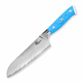 Modrej Japonec - Santoku Dellinger Blue Stone VG-10 Damascus