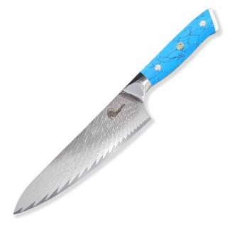 Modrej Šéf - Dellinger Blue Stone VG-10 Damascus