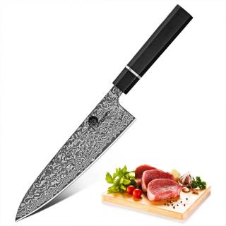 nůž Gyuto / Chef 8,5  Dellinger Octagonal Ebony Wood