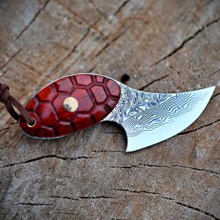 nůž lovecký Dellinger LITTLE TURTLE vg-10 Damascus