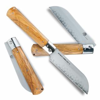 ZAVÍRACÍ NŮŽ SANTOKU OLIVE GUILLOTINE AUS-10 SANMAI