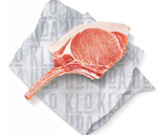 Vyzrálá vepřová kotleta s kostí (Tomahawk steak), 300g