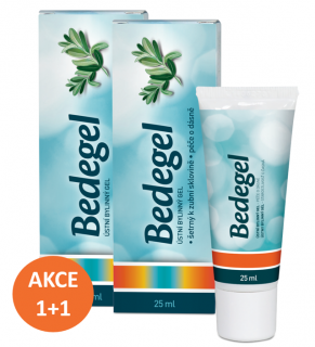 BEDEGEL ústní bylinný gel 25 ml balíček 1+1