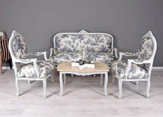 Sedací sestava v designu Toile de Jouy 100CAT381K33