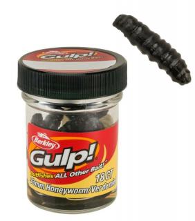 Berkley vosí larva Gulp Honey Worm 330mm Black 18 ks (1480772)