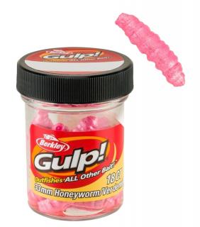 Berkley vosí larva Gulp Honey Worm 330mm Bubble Gum 18 ks (1480773)