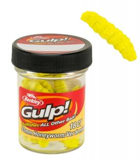 Berkley vosí larva Gulp Honey Worm 330mm Honey Yellow 18 ks (1480775)