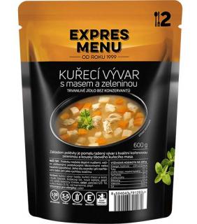 EXPRES MENU Kuřecí vývar s masem a zeleninou hotové jídlo,600g