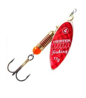 HESTER FISHING rotační třpytka  Willow Red Holo Scales (212151003)