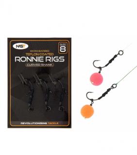 NGT montáž Ronnie Rig  Teflon Hooks 3 pcs velikost 6 (NGT montáž Ronnie Rig  Teflon Hooks 3 pcs FH-RON-6-MICRO)