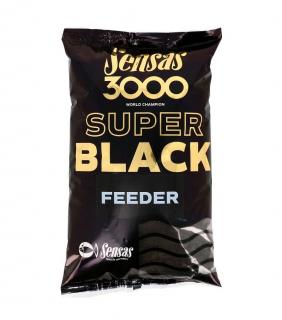 Sensas vnadící směs 3000 Super Black (Feeder-černý) 1kg (11622)