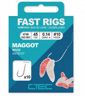 SPRO návazec CTEC Fast Rigs Maggots 0,10mm / 16 / 60cm (4748 104 004)