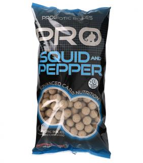 STARBAITS boilies Probiotic Squid  Pepper (oliheň a pepř) 20mm/2,5kg (Boilies Probiotic ST-B25KGSPE)