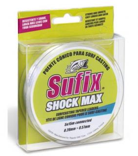 Sufix ujímaný návazec Shock Max 0,16-0,50mm/5×15m čirý