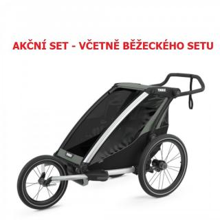 Thule Chariot Lite 1 Agave + bike set + kočárkový set + běžecký set